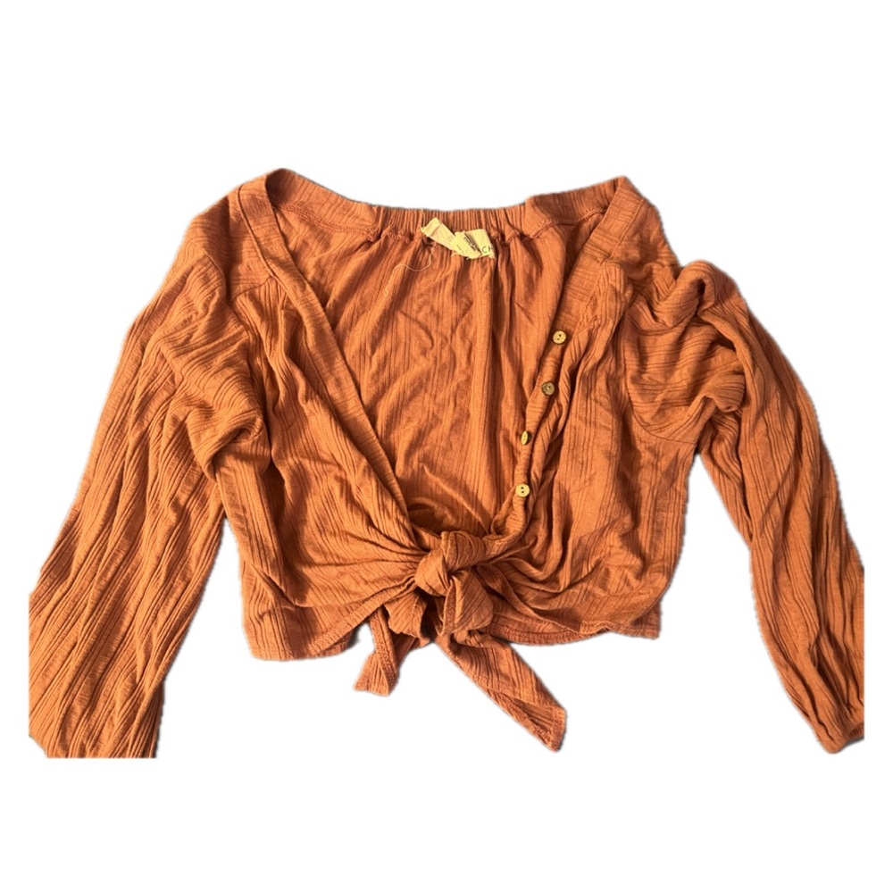 Free People Beach Wrap Crop Long Sleeve